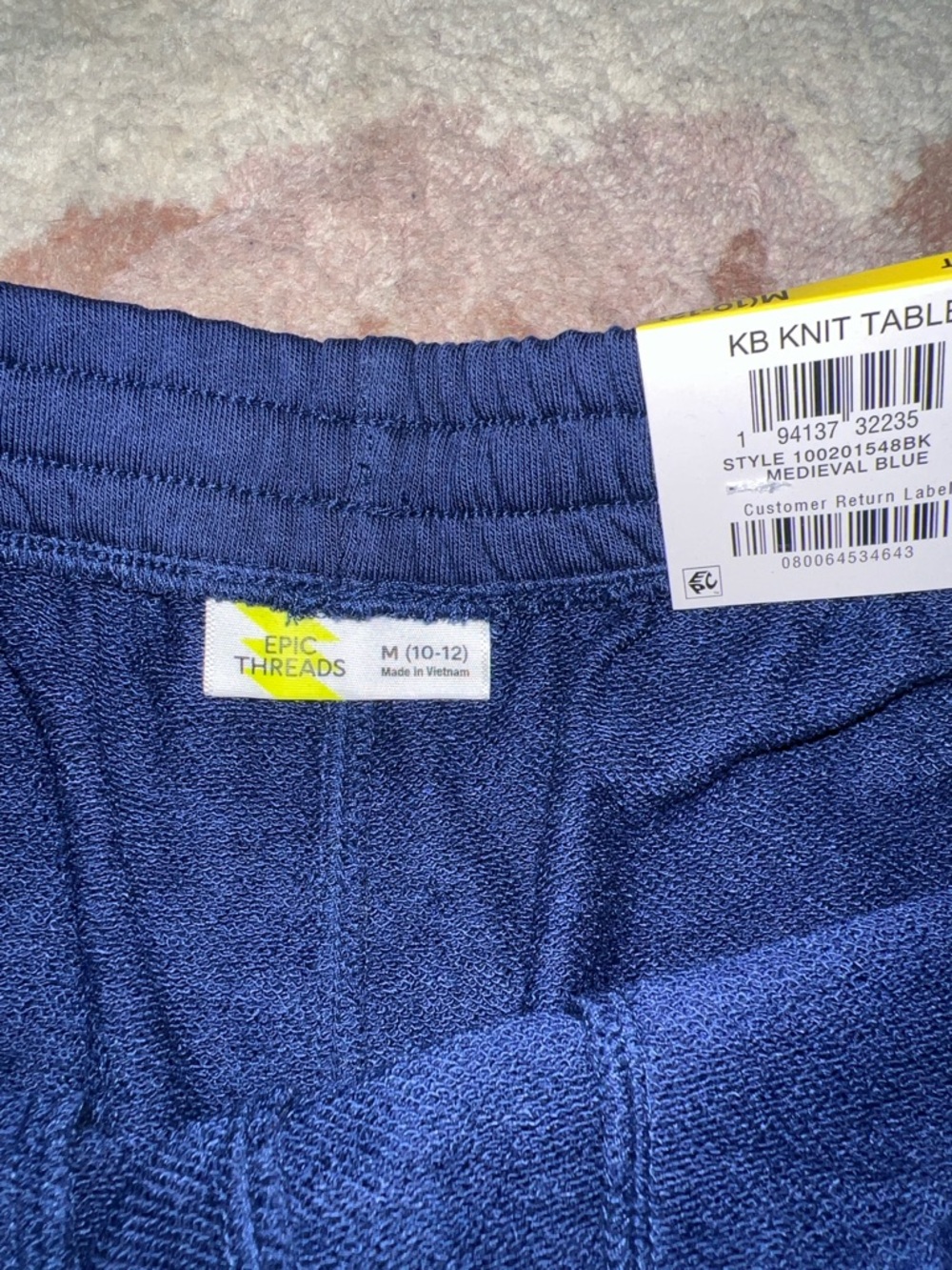 NEW Epic Threads Boys Pull On Blue Knit Drawstring Shorts - Picture 3 of 7